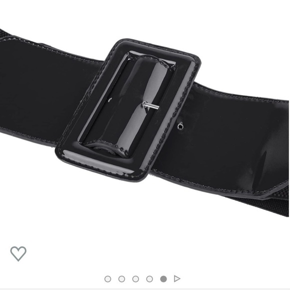 WOMEN'S Stretchy Black Belt 3 Inch Wide Elastic - Picture 3 of 6